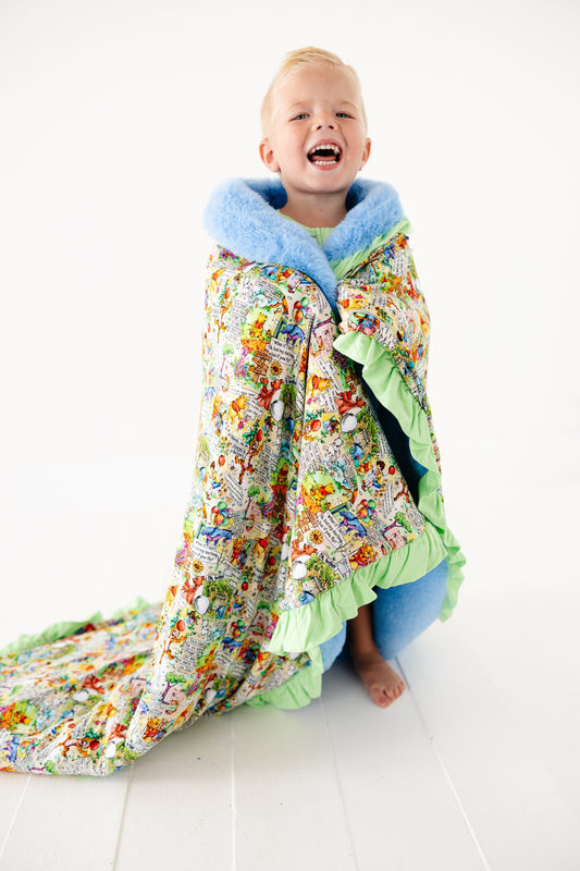 Hunny Tales- Ruffled Minky Blanket