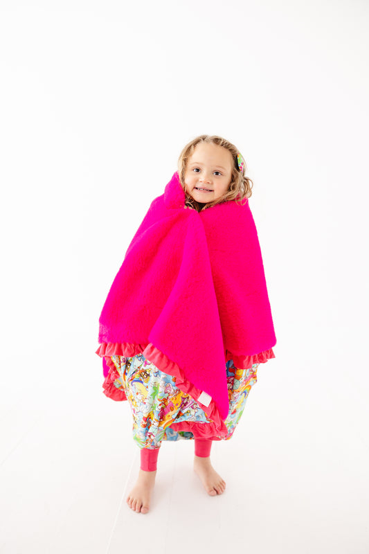 Paradise Pals- Ruffled Minky Blanket