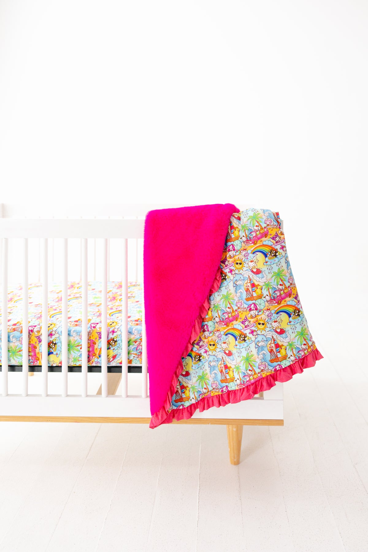 Paradise Pals- Ruffled Minky Blanket