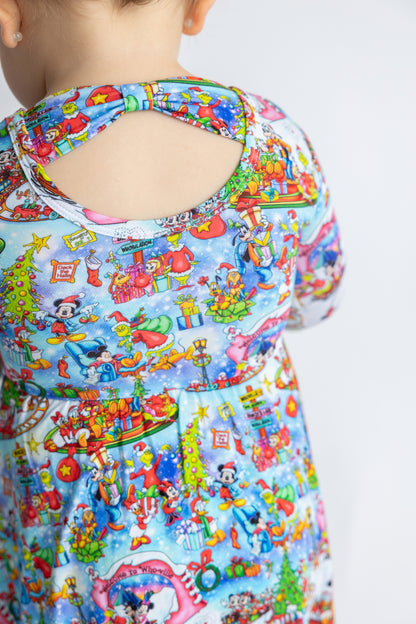 Merry Mischief- Bow Back Twirl Dress